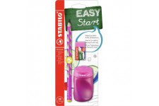 Stabilo EASYgraph Kit scolaire pour gaucher avec taille-crayon et gomme Rose