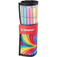 Rollerset x 25 feutres de dessin STABILO Pen 68 ARTY - coloris assortis