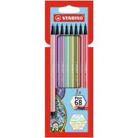 Etui carton x 8 feutres de dessin STABILO Pen 68 - coloris "cocooning"