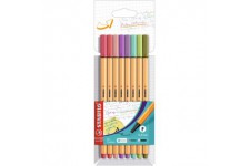 Etui carton x 8 stylos-feutres STABILO point 88 - coloris "cocooning"