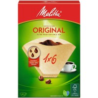 Melitta 4006508123834 Filtre Cornet Papier bte40 Brun 1x6, Incolore, Taille Unique