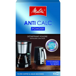 Melitta Detartrant en Poudre, Pour Cafetieres a Filtres, 6 x 20g