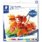 Staedtler Pastels a  l'huile de qualite professionnelle, Couleurs profondes et resistantes a  l'eau, etui carton avec 24 couleur