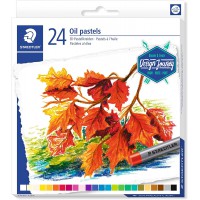 Staedtler Pastels a  l'huile de qualite professionnelle, Couleurs profondes et resistantes a  l'eau, etui carton avec 24 couleur