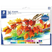 Staedtler Pastels a  l'huile de qualite professionnelle, Couleurs profondes et resistantes a  l'eau, etui carton avec 36 couleur