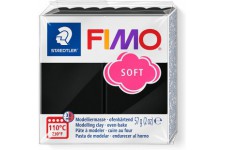 Staedtler pte a   modeler FIMO soft, facile a   demouler, durcissant au four, pain de 57 g noir, 8020-9