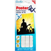 Laufer Posterfix 90101 Posterfix Pastilles adhesives reutilisables pour posters, affiches, etc. Blanc 35 g