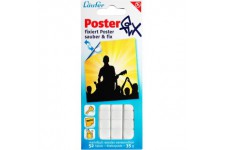 Laufer Posterfix 90101 Posterfix Pastilles adhesives reutilisables pour posters, affiches, etc. Blanc 35 g