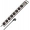 Super-Solid / 8-prises 2,5m 4.500A (argent) avec Protection contre les surtensions