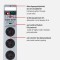 Super-Solid / 8-prises 2,5m 4.500A (argent) avec Protection contre les surtensions