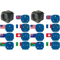Reisestecker-Set mit 7 Steckern