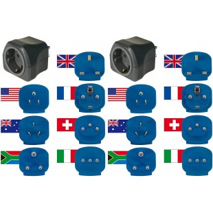 Reisestecker-Set mit 7 Steckern