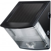 Best Price Square Solar LED Wall Lamp IP44 with PIR Black 1170970 by BRENNENSTUHL 