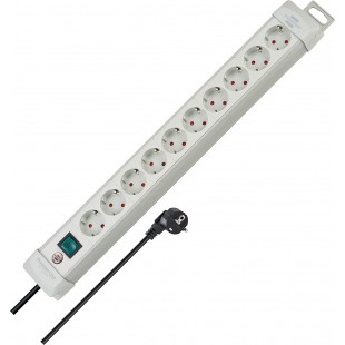 1955500100 - Base maºltiple Premium-Line gris claro con varias posibilidad de instalacion y fijacion (10 tomas)