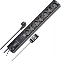 1153300467 Primera-Tec Comfort Switch Plus Prolongateur multiprise, Noir, 2m