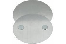 1290000 BR 1000 Plaque de Montage magnetique pour detecteur de fumee, Argent, 5 m