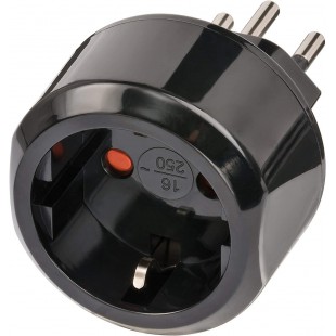 1508642 Adaptateur electrique de voyage : 10,0 A, 250 V (Noir)