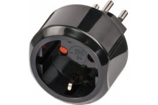 1508642 Adaptateur electrique de voyage : 10,0 A, 250 V (Noir)