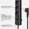 Comfort-Line Plus Bloc Multiprise 4 Prises Avec Fiche Plate, Interrupteur, Cable de 2 M Et Intervalles Extra Larges Blanc, Noir,
