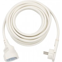 H05VV-F3G1,5 Rallonge avec fiche Angle Plate 5 m Blanc, 1 piece, blanc, 1168980250
