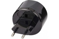 1508500010 Adaptateur Secteur de Voyage Usa/Euro Avec Fusible, Noir