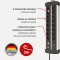 1391000916 - Base maºltiple Premium-Alu-Line Technics Con 2 y 3 interruptores (16 Tomas)
