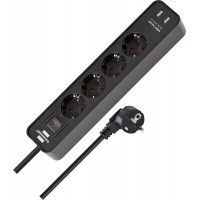 1153240006 - Base maºltiple Ecolor Con disea±o compacto y puertos USB (Color Negro)
