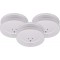 Rauchmelder Set, 3x RM C 9010 mit austauschbarer Batterie (gepruft nach EN 14604, durchdringendes Alarmsignal),, WeiB