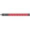  Alu-Line Bloc multiprise 8 Prises pour armoires electriques 19" avec disjoncteur Automatique 10 A et cable de 2 m Argente/Rouge