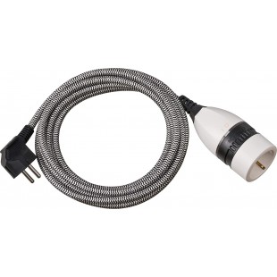 Rallonge 3 m pour l'interieur (cable textile de 3 m, pour une utilisation en interieur, rallonge avec interrupteur r