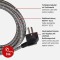 Rallonge 3 m pour l'interieur (cable textile de 3 m, pour une utilisation en interieur, rallonge avec interrupteur r