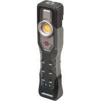 Brennenstuhl Lampe Torche LED HL 701 AT Rechargeable avec Indice de Rendu de Couleur (900lm + 200lm, IP54, Verification des Coul