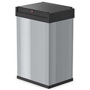 Hailo 0840-121 BigBox Collecteur de Dechet Acier Inoxydable Argent 53 x 35 x 8 cm 35 L