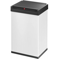 0840-131 BigBox Collecteur de Dechet Acier Inoxydable Blanc 53 x 35 x 8 cm 40 L