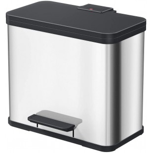 - Poubelle de tri selectif 3 bacs a  pedale 30L (9+9+9) Hailo a–ko Trio Plus L Coloris - Inox