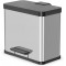 - Poubelle de tri selectif 3 bacs a  pedale 30L (9+9+9) Hailo a–ko Trio Plus L Coloris - Inox