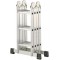 M60 7412-037 echelle Universelle en Aluminium 4 x 3 echelons avec Pont de Travail, echelle Simple et escabeau en 1 Charge maxima