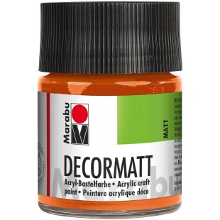 14010005013 - Decormatt Acrylique Orange 013-50 ml - Velours mat a  base d'eau - Creme et coloree - Resistante a  la salive - Re