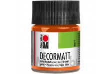 14010005013 - Decormatt Acrylique Orange 013-50 ml - Velours mat a  base d'eau - Creme et coloree - Resistante a  la salive - Re