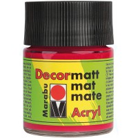  Peinture acrylique "Decormatt" Flacon 50ml Rouge Cerise