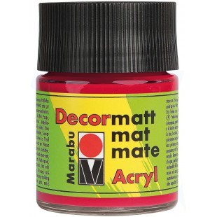  Peinture acrylique "Decormatt" Flacon 50ml Rouge Cerise