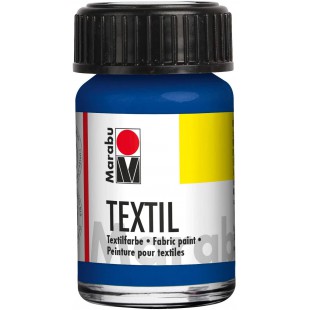 -Textil : peinture pour tissus clairs 15 ml pot : bleu moyen