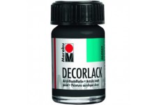 11300039073 - Peinture acrylique noire 073-15 ml - Vernis acrylique brillant a base d'eau - Resistant aux intemperie