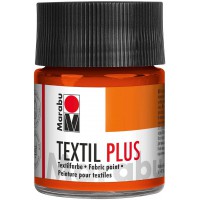 -Textil Plus: Peinture pour Tissus fonces 50ml Pot : rougedish Orange