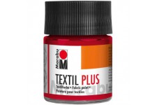 Peinture pr Textile Textil Plus, Rouge Carmin, 50ml - par 1 - Fin de s'rie - cr'atif