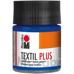 -Textil Plus: Peinture pour Tissus fonces 50ml Pot : fonce ultramrine