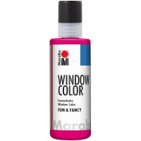 04060004005 - Window Color fun & fancy, couleur framboise, 80 ml, peinture pour fenetre a base d'eau, amovible sur l