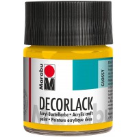Peinture Acrylique "Decorlack", Jaune Moyen, 50 ml