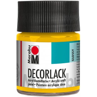 Peinture Acrylique "Decorlack", Jaune Moyen, 50 ml
