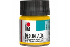 Peinture Acrylique "Decorlack", Jaune Moyen, 50 ml